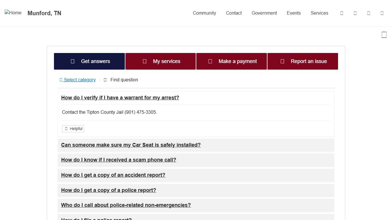 How do I verify if I have a warrant for my arrest? - Munford, TN